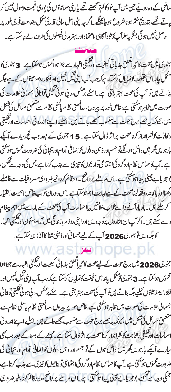 Monthly Urdu Horoscope